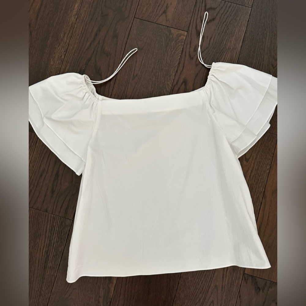 Alice + Olivia White Off-Shoulder Top